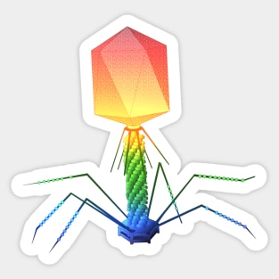 Rainbow Bacteriophage Virus Bacteria Killer Science Molecular Biology Sticker